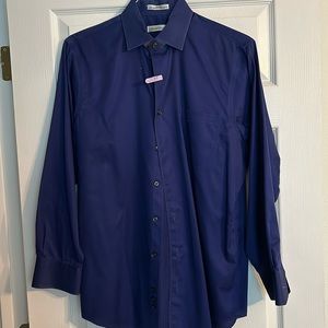 Kenneth Cole Navy Blue Dress Shirt- Regular Fit.